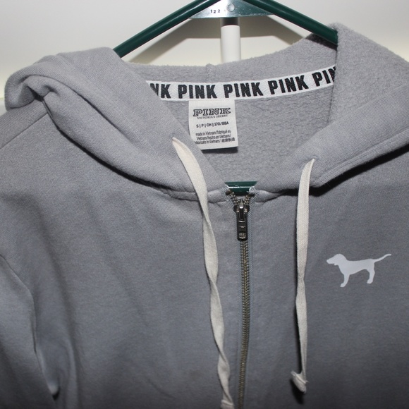 Victoria Secret Light Gray Zipper Jacket - Picture 4 of 5